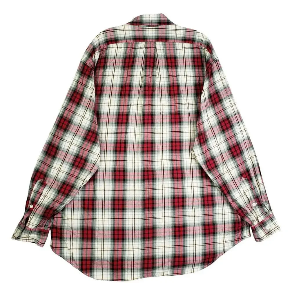 Polo Ralph Lauren Oxford Shirt Mens Size XL Red Plaid LS Button Down Blake